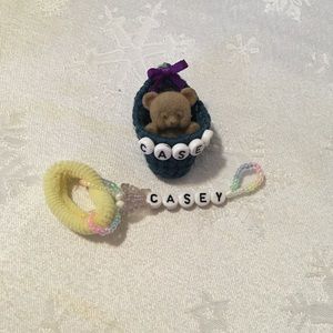 CASEY ponytail holder and pin set-NEW